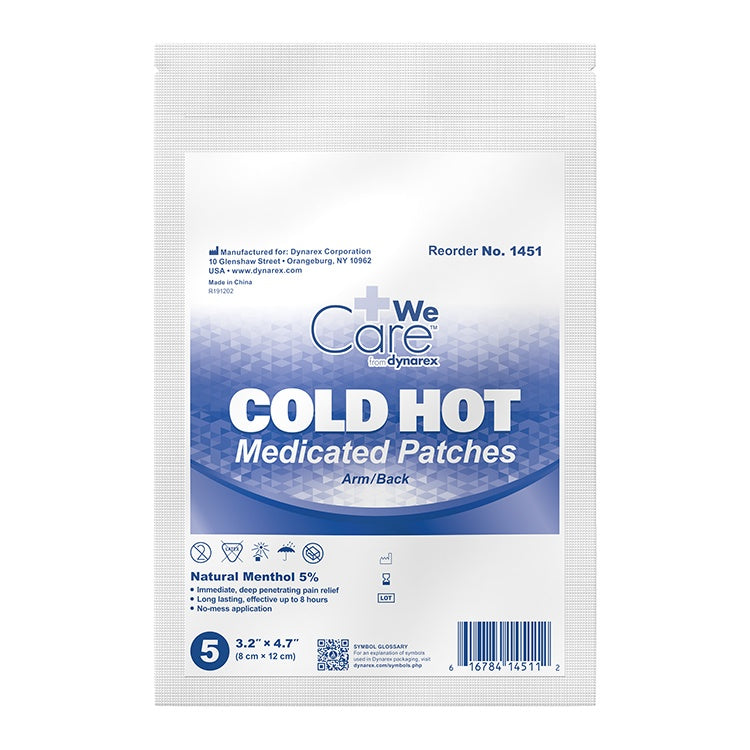 Cold Hot Medicated Patches - Arm/Neck, 8 cm x 12 cm
