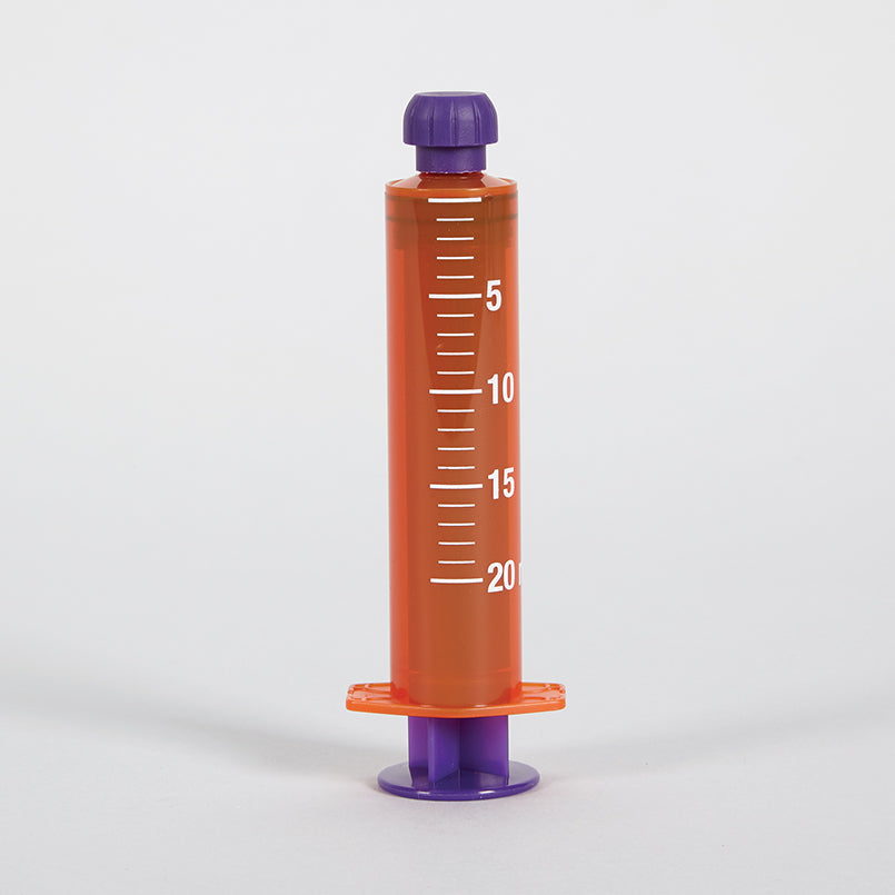 Health Care Logistics ENFit® Syringes, 20mL Amber, Pack