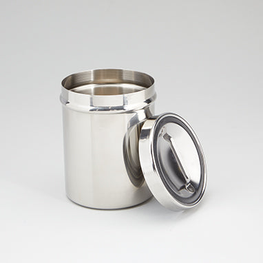 Health Care Logistics Stainless Steel Jar with Lid, 1-Quart