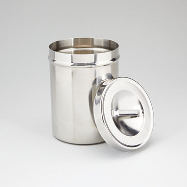 Health Care Logistics Stainless Steel Jar with Lid, 2.1-Quart