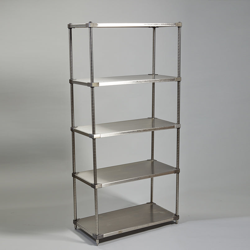 Health Care Logistics Stainless Steel Adjustable Solid Shelving, 36"