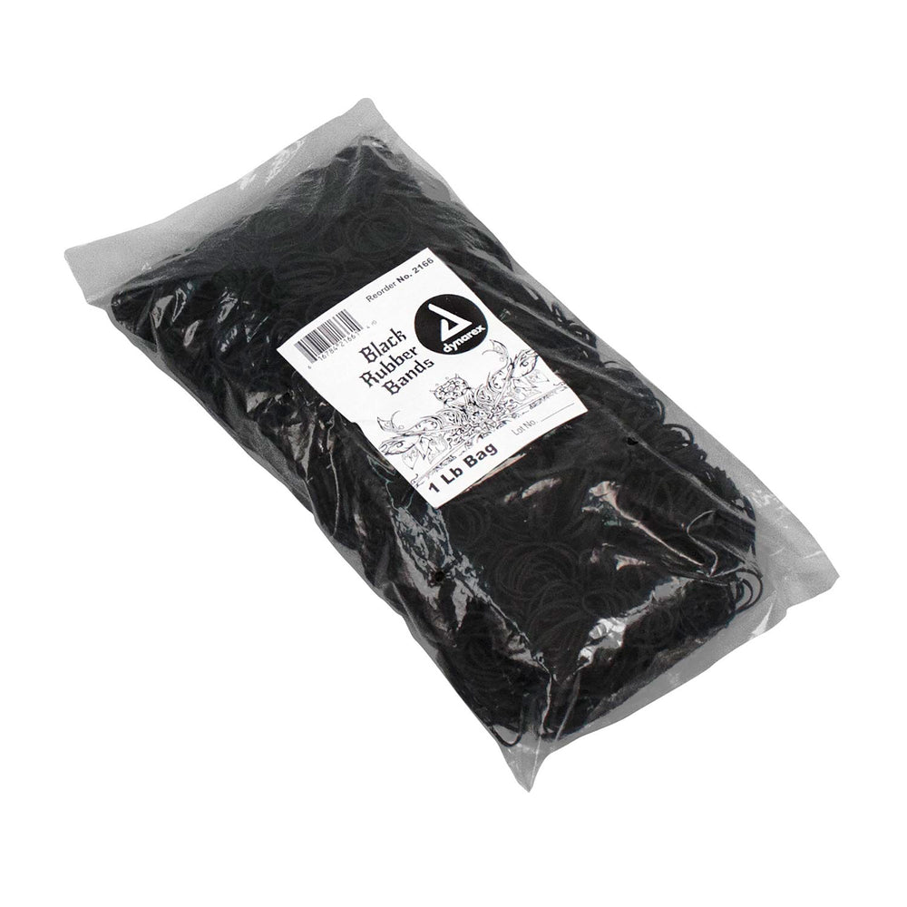 Black Rubber Bands, 1 lb. bag