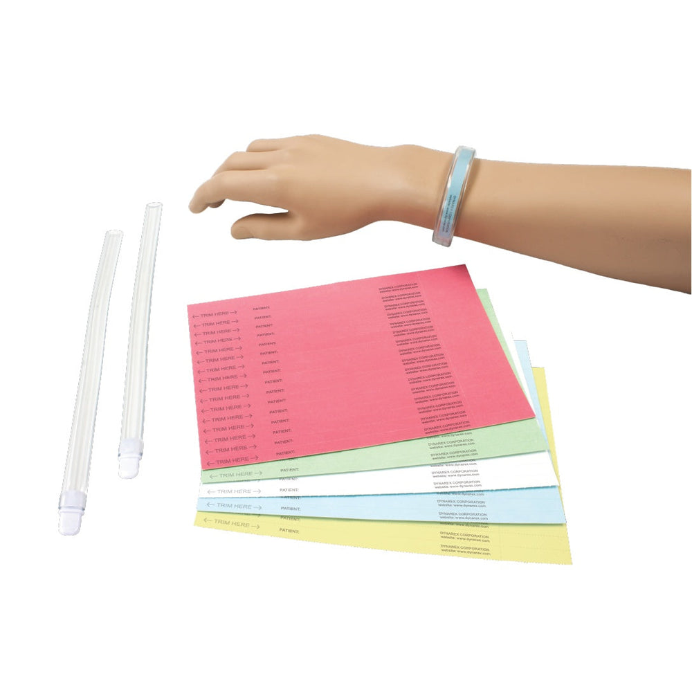 ID Bands, Clear Band w/ Color Card Inser, 5/50 cs