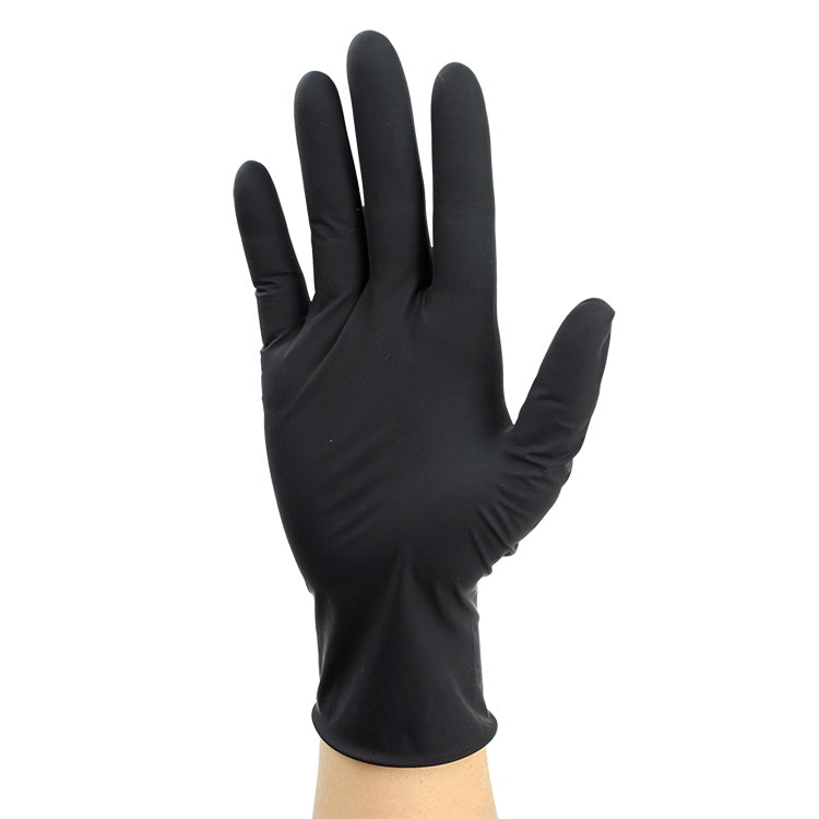 Black Arrow Latex Exam Gloves, Medium, Powder-Free, 10/100/cs