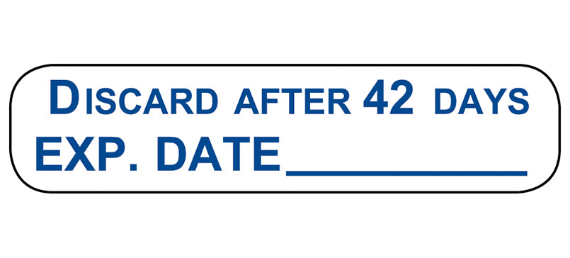Health Care Logistics Discard After 42 Days Labels