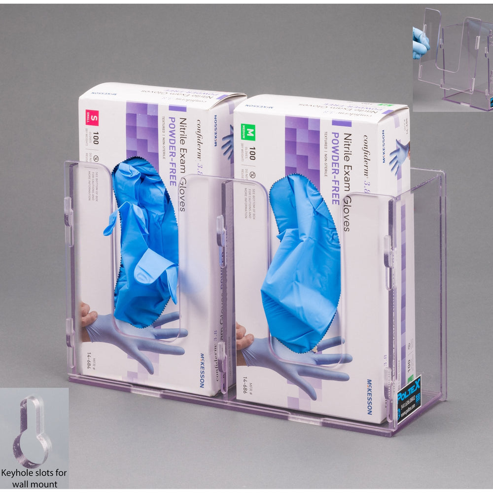 Short Glove Box Holder-2 Box (Wall Mount)