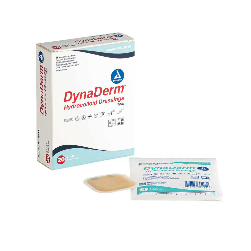DynaDerm - Hydrocolloid Dressing - Thin, 2" x 2"