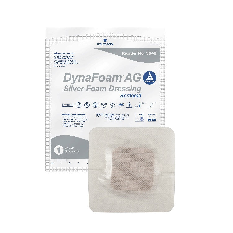 DynaFoam AG  Bordered Silver Foam, 4" x 4"
