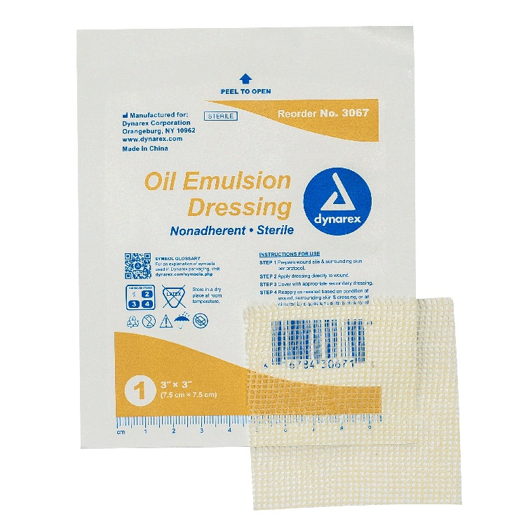 Oil Emulsion Dressing, 3" x 3", 4/50/cs