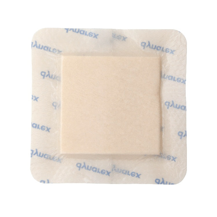 SiliGentleAG - Silver Silicone Bordered Foam Dressing, 4" x 4", 5/10/cs