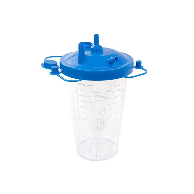 Disposable Suction Canister w/ Float Valve Shutoff, 1200 cc, 40/cs