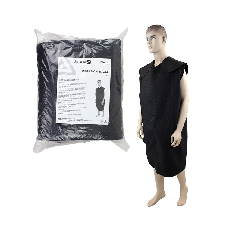 Isolation Smock, Black, 5/1/cs