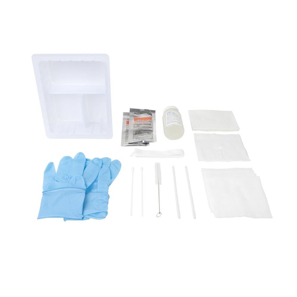 Tracheostomy Care Kit - Three Compartment Saline Tray, 20/cs ,35005