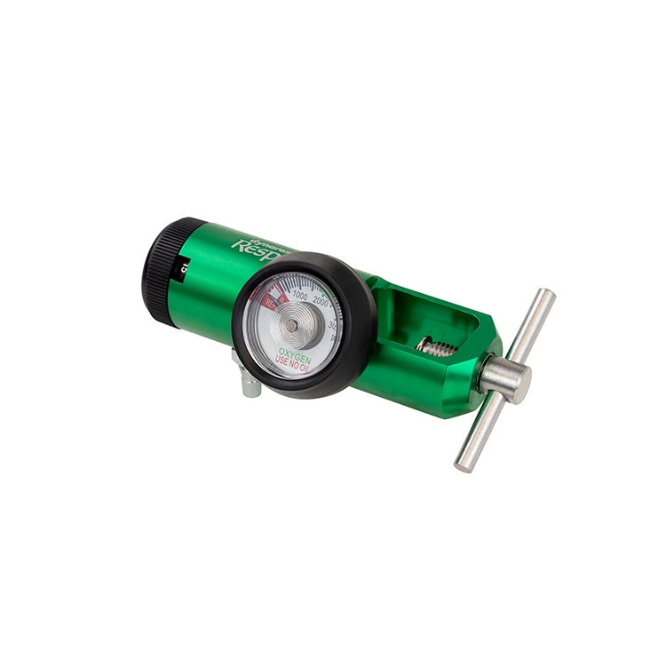CGA 870 Mini Oxygen Regulator - 0-15 LPM, 0-15 LPM, Barb Outlet, Brass-S, 5/1/cs