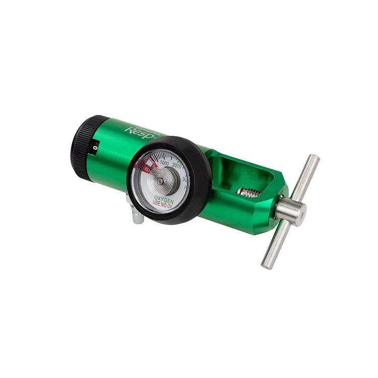 CGA 870 Mini Oxygen Regulator - 0-25 LPM, 0-25 LPM, Barb Outlet, Brass-S, 5/1/cs