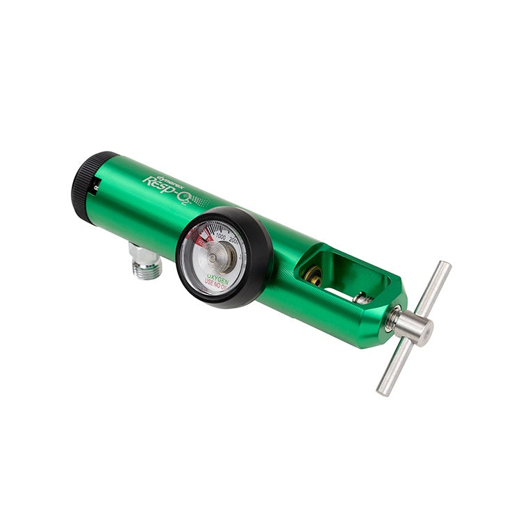 CGA 870 Extended Oxygen Regulator - 0-8 LPM, 0-8 LPM, DISS Outlet, Brass-Sl, 5/1/cs