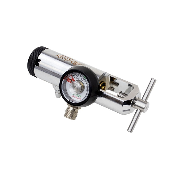 CGA 870 Oxygen Regulator - All Brass - 2-DISS Outlet - 0-25, 0-25 LPM, Barb & 2-DISS Outlet, 5/1/cs