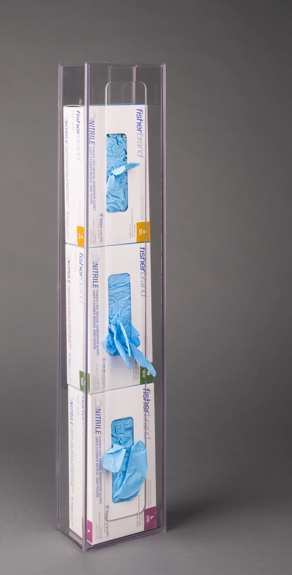 Narrow Glove Box Holder-3 Box (Wall Mount)