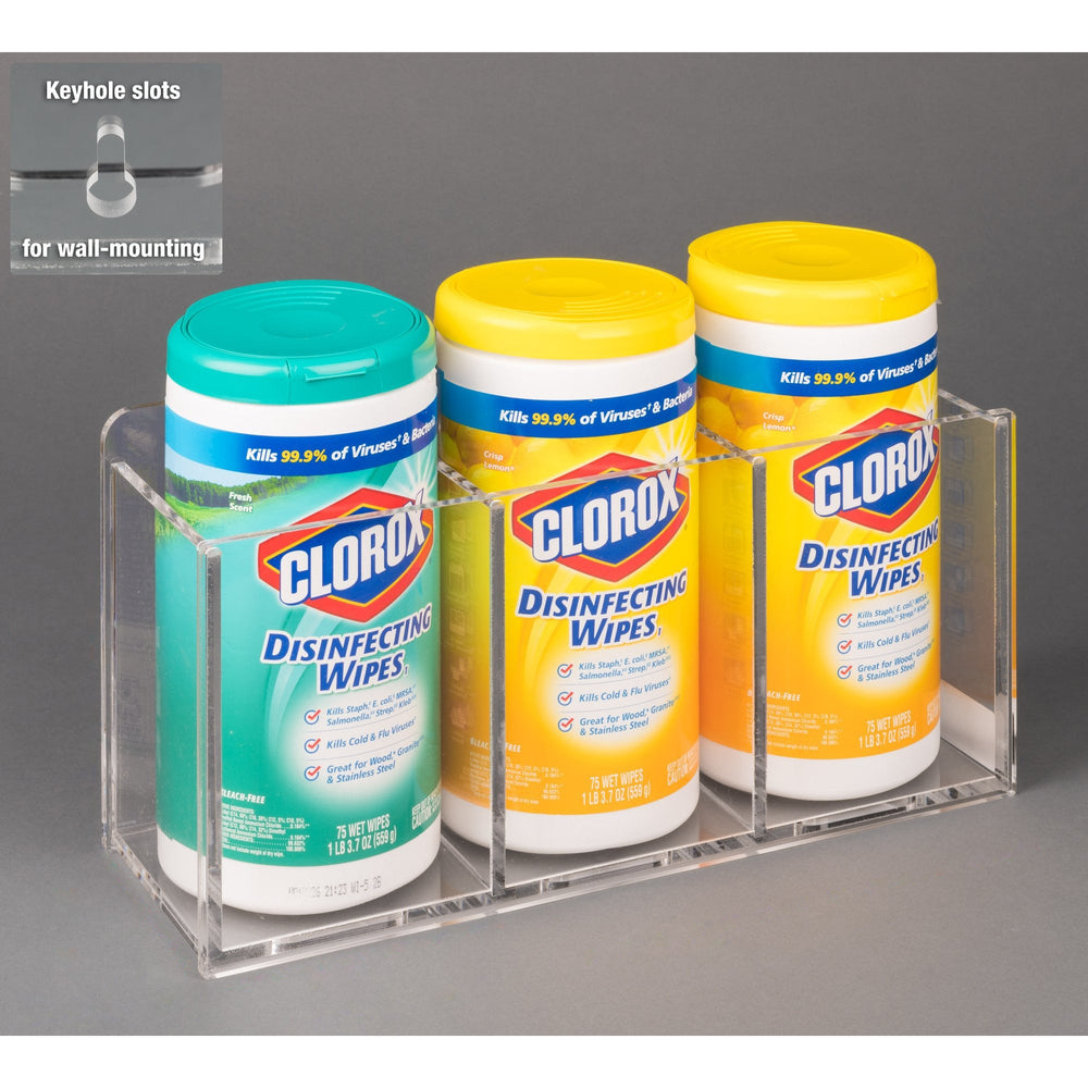 Wipe Tub Holder-4.5x4.5x7-3 Space (Wall Mount)