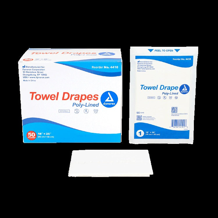 Disposable Towel Drapes Plain - Sterile, 18" x 26"