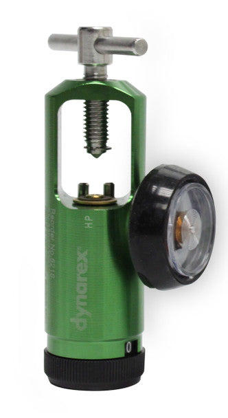CGA Mini Oxygen Regulator, 0-15 LPM, Barb Outlet