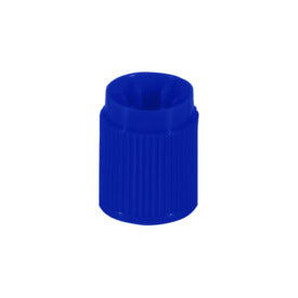 Screw cap, HD-PE, blue, for tubes