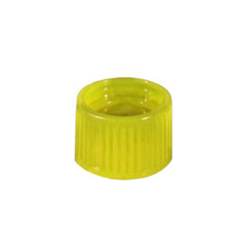 Screw cap, yellow suitable for tubes  15.3 mm