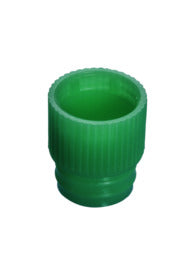 Push cap, green suitable for tubes  13 mm