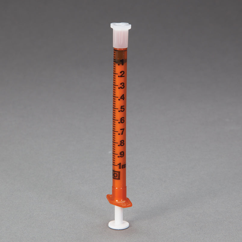 Health Care Logistics BD™ Oral Dispensers with Tip Caps, 1mL, Amber