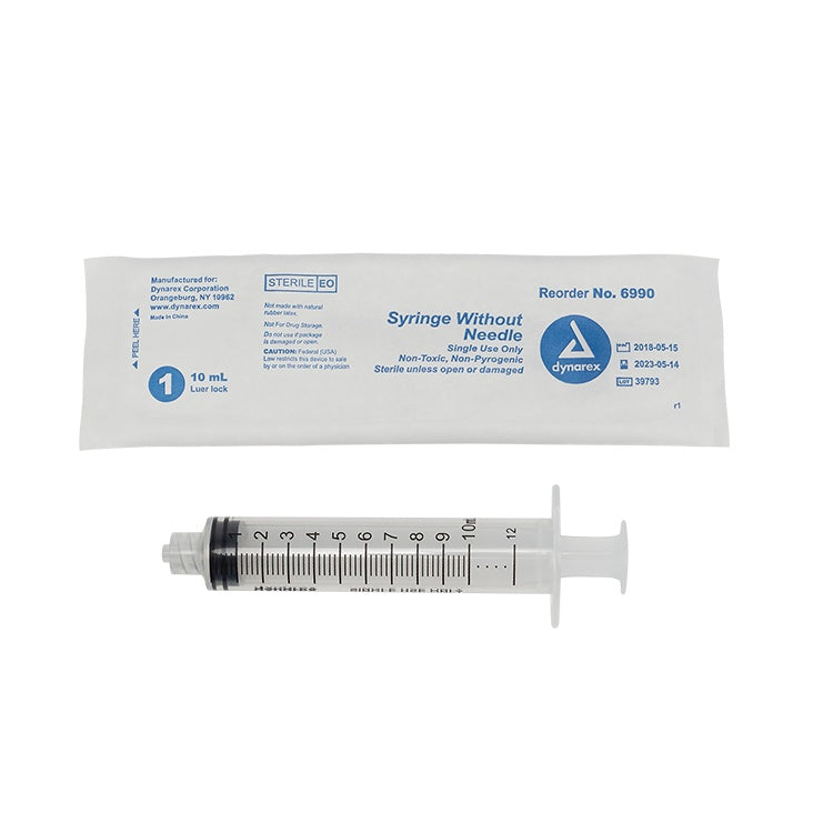 Syringe - Luer Lock, 10 cc, 10/100/cs