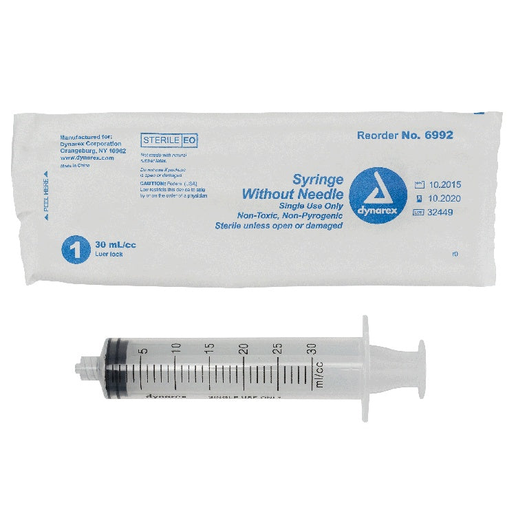 Syringe - Luer Lock, 30 cc, 10/50/cs
