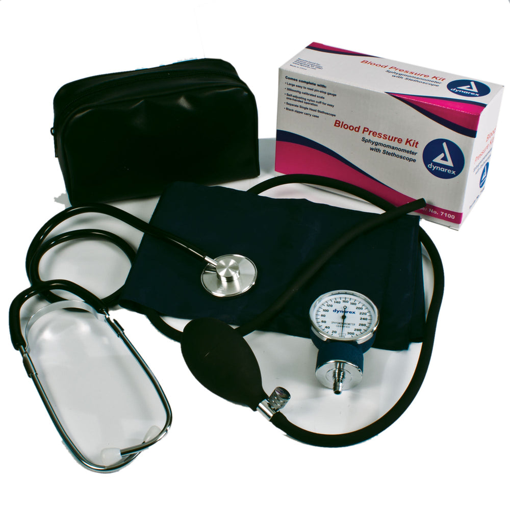 Blood Pressure Kit - Single Head Stethoscope, 10/cs