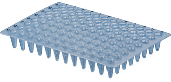 PCR plate without skirt, 96 well, transparent