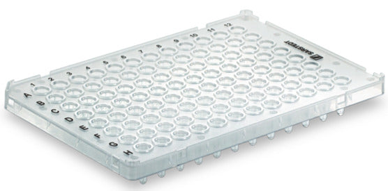 PCR plate half skirt, 96 well, transparent 72.1981