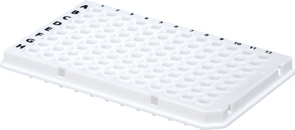 PCR plate half skirt, 96 well, white 72.1982.202