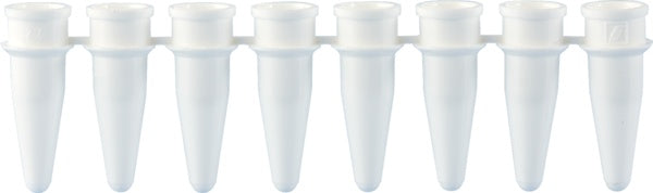PCR strip of 8, 200l, PCR Performance Tested, white, PP