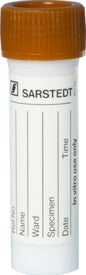 Faeces tube, screw cap, (Lx): 76 x 20 mm, white