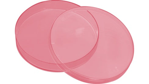 Petri dish, 92 x 16 mm, red, with ventilation cams