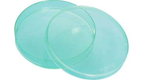 Petri dish, 92 x 16 mm, green, with ventilation cams
