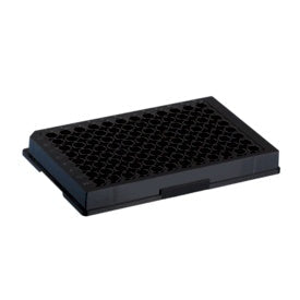 ELISA plate, 96 well, flat base, PS, black, High Binding