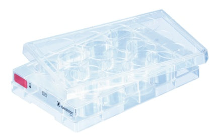 Cell culture plate, 12 well, surface: Standard, flat base