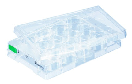 Cell culture plate, 12 well, surface: Suspension, flat base