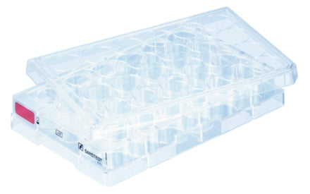 Cell culture plate, 24 well, surface: Standard, flat base