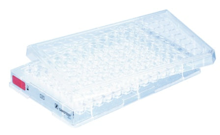 Cell culture plate, 96 well, surface: Standard, base shape: conical