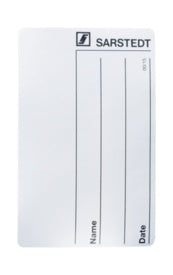 Adhesive label, (LxW): 62 x 40 mm, paper, white, Name + date