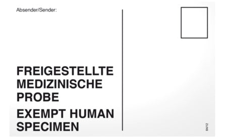 Adhesive label, (LxW): 145 x 98.5 mm, white