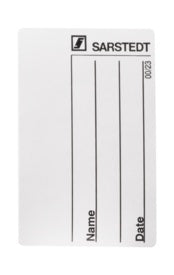 Adhesive label, (LxW): 40 x 26 mm, paper, white, Name + date