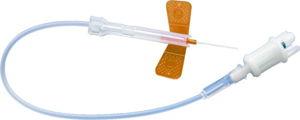 Safety-Multifly needle, 25G x 3/4'', orange, tube length: 200 mm, 1 piece(s)/blister