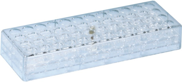 Rack, PC, format: 12 x 4, suitable for tubes, square cuvettes, all S-Monovette diameters