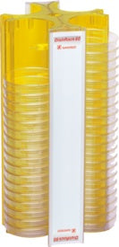 DishRack, height: 370 mm, yellow, for 88 petri dishes with 92 mm